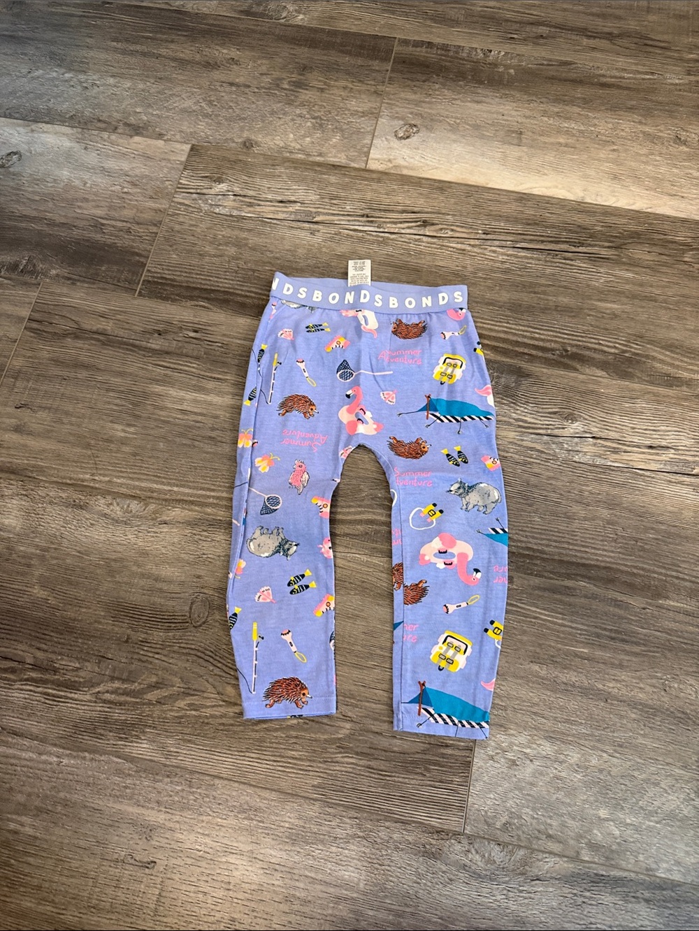 Bonds Lavender Baby Leggings‎ with Colorful Animal & Toy Motifs